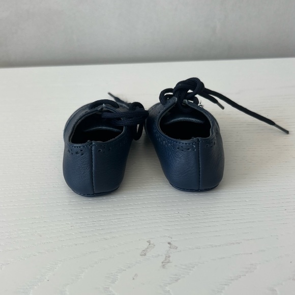 Baby Boy Leather Dark Navy Little Shoes. Size 18. NEW - Picture 5 of 8